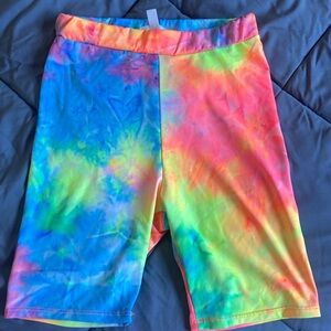 Multicolor Biker Shorts
